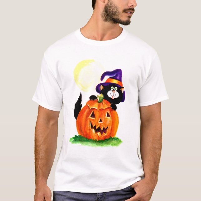 Camiseta Gatito de Halloween (Anverso)