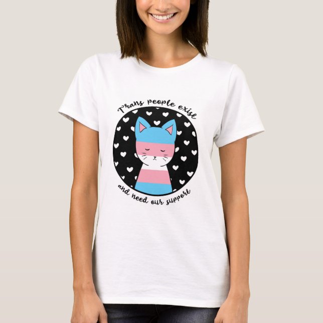 Camiseta Gatito de la ayuda del transexual (Anverso)