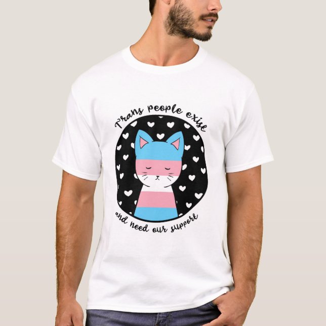 Camiseta Gatito de la ayuda del transexual (Anverso)