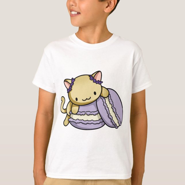 Camiseta Gatito de Macaron (Anverso)