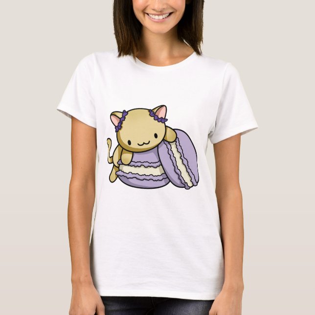 Camiseta Gatito de Macaron (Anverso)