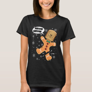 Camiseta Gatito de Navidad Divertido Maullido Falso Hombre 