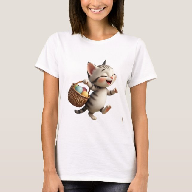 Camiseta gatito de Pascua (Anverso)