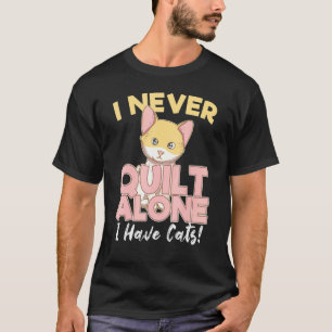 Camiseta Gatito de patchwork Tejiendo Costurera de colchas