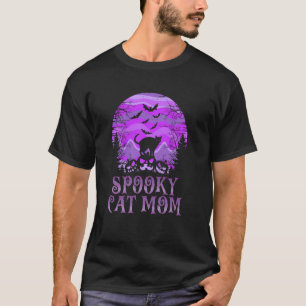 Camiseta Gatito de Spooky Cat Mom, Calabazas y Crepúsculo E