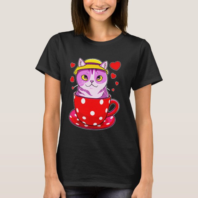 Camiseta Gatito de Taza de Té (Anverso)