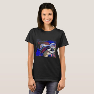 Camiseta gatito del afterdark de la raqueta