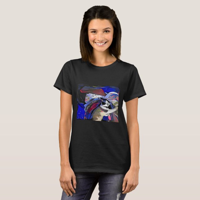 Camiseta gatito del afterdark de la raqueta (Anverso completo)