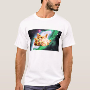 Camiseta Gatito del espacio de la pizza