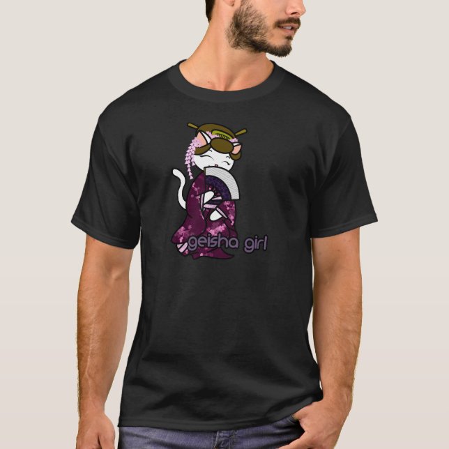 Camiseta Gatito del geisha del baile (Anverso)
