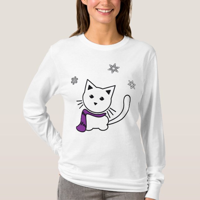 Camiseta Gatito del invierno (Anverso)