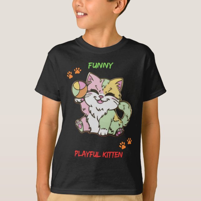 Camiseta Gatito divertido (Anverso)