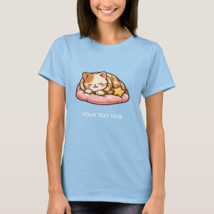 Camiseta Gatito Dormido y Lindo del Encantador Regalo Soñad