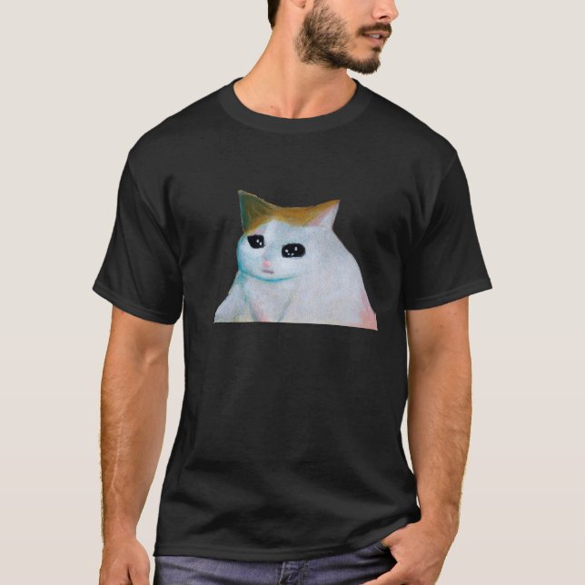 Camiseta Gatito Dramático – El Meme que Todos Aman (Anverso)