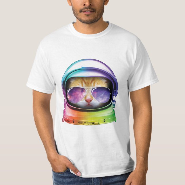 Camiseta Gatito en espacio (Anverso)