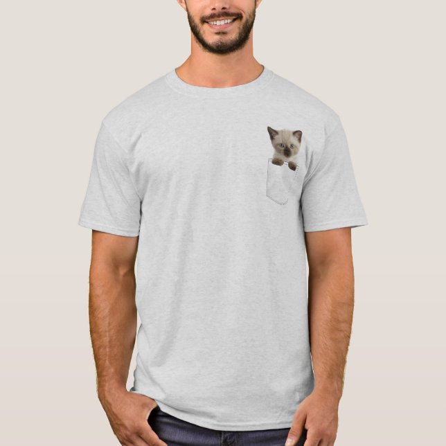 Camiseta Gatito en su bolsillo (Anverso)