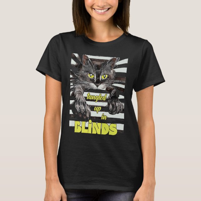 Camiseta Gatito explorador de persianas (Anverso)