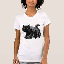 Camiseta gatito feliz de halloween