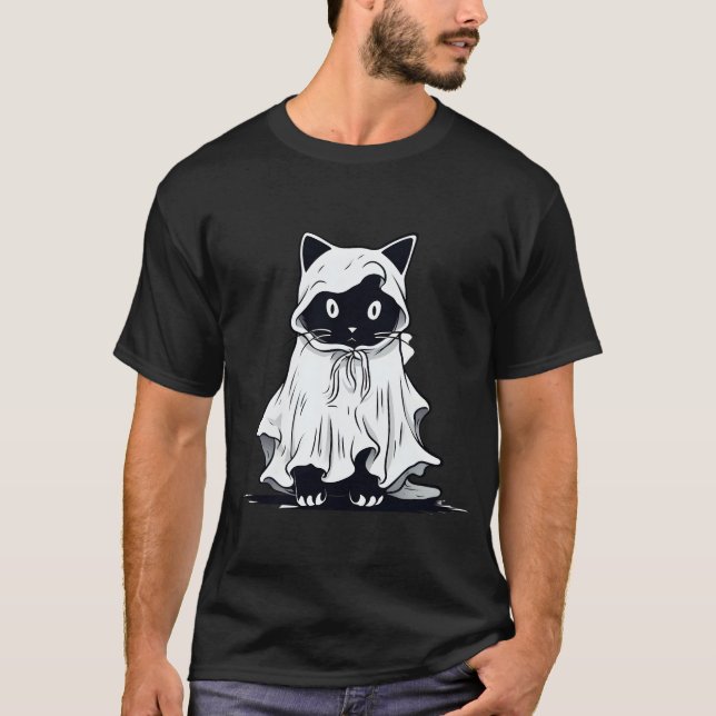 Camiseta gatito feliz de halloween (Anverso)
