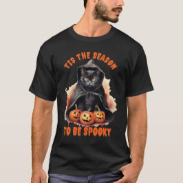 Camiseta gatito feliz de halloween