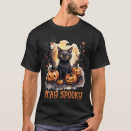 Camiseta gatito feliz de halloween