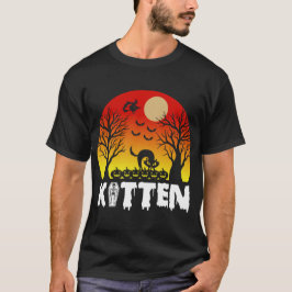 Camiseta gatito feliz de halloween