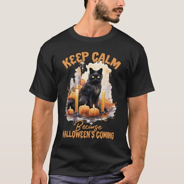 Camiseta gatito feliz de halloween (Anverso)