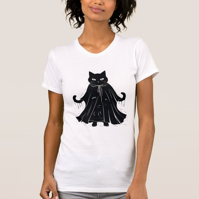 Camiseta gatito feliz de halloween (Anverso)