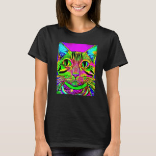 Camiseta Gatito gatito psicodélico en estilo de gato 1