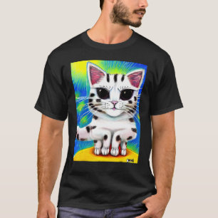 Camiseta Gatito gatito psicodélico  En estilo de gato 3