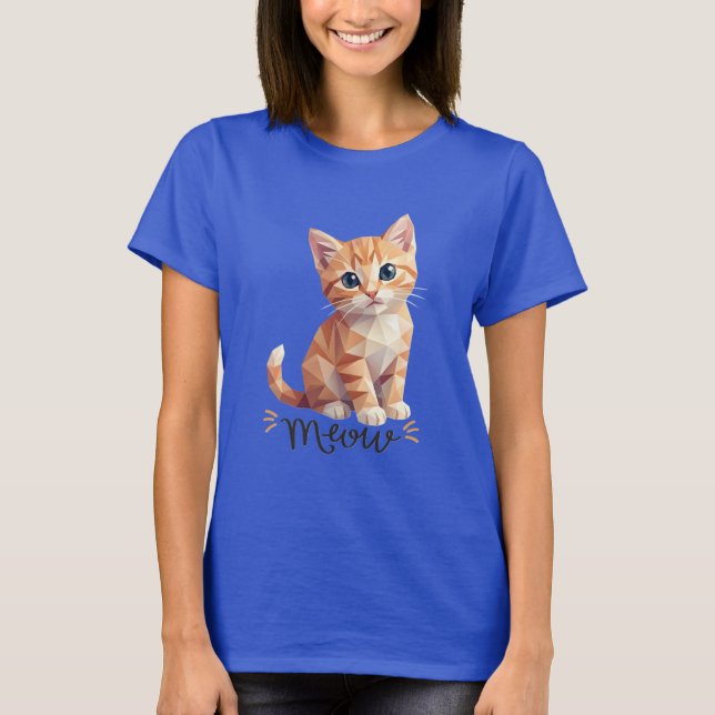 Camiseta Gatito Geométrico (Anverso)
