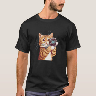 Camiseta Gatito gracioso con disfraz de cámara para Mascota