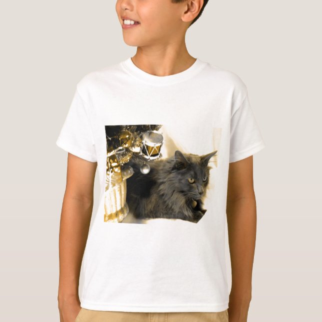 Camiseta Gatito gris del navidad IIII (Anverso)