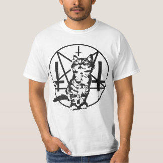 Camiseta Gatito invertido de la cruz y del pentáculo