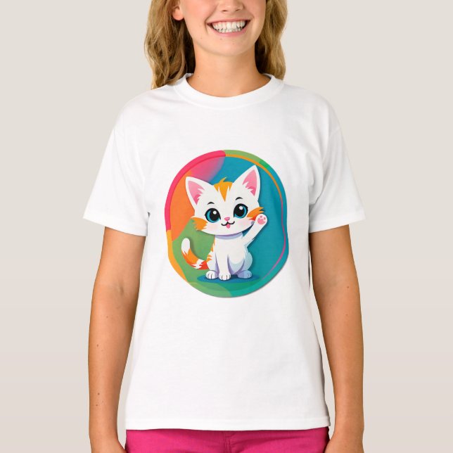 Camiseta Gatito Juguetón (Anverso)