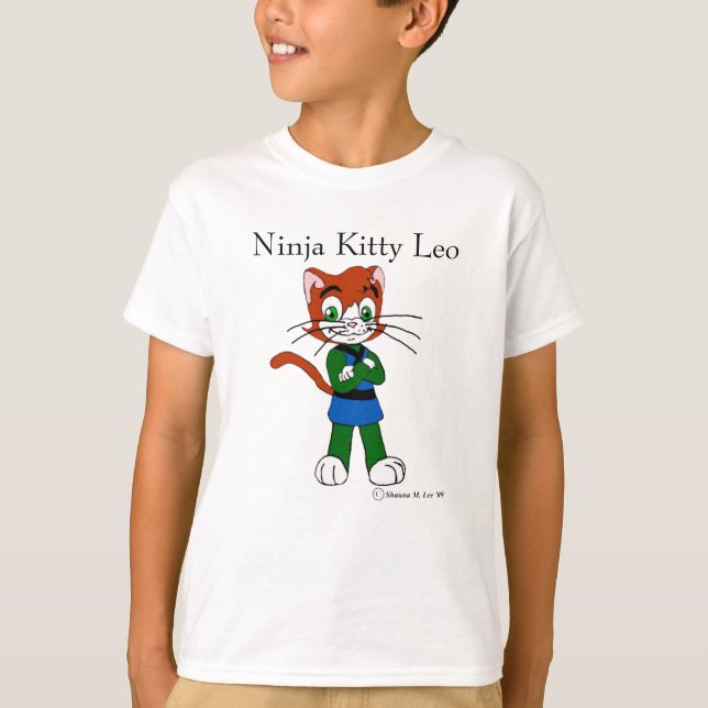 Camiseta Gatito Leo de Ninja (Anverso)