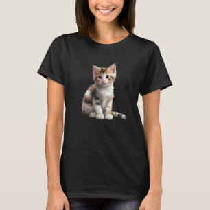 Camiseta Gatito Lindo Amante del Gato Tricolor