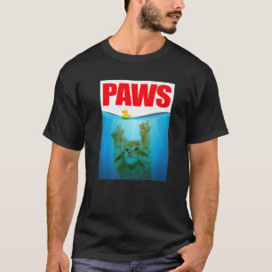 Camiseta Gatito lindo de PAWS  Gato y pato de goma amarillo