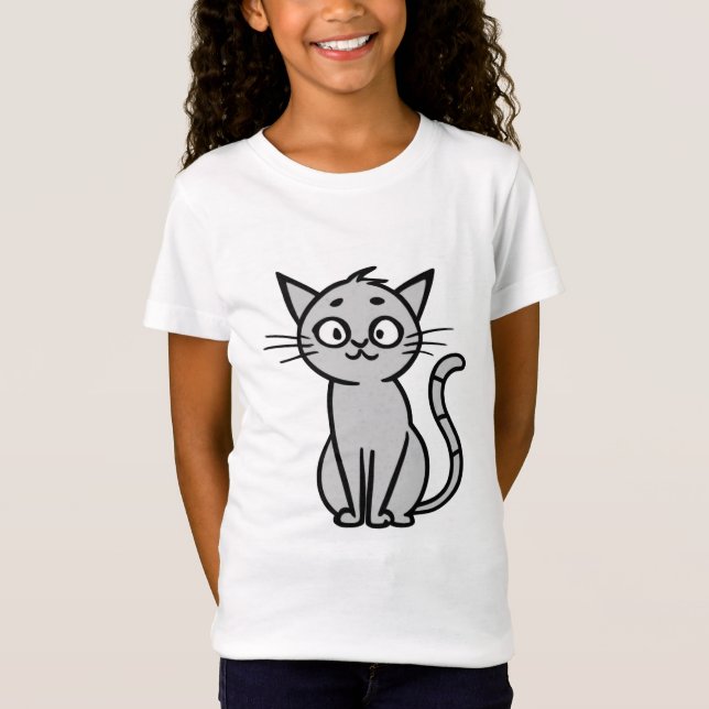 Camiseta Gatito lindo divertido (Anverso)