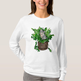 Camiseta Gatito lindo en una olla de café
