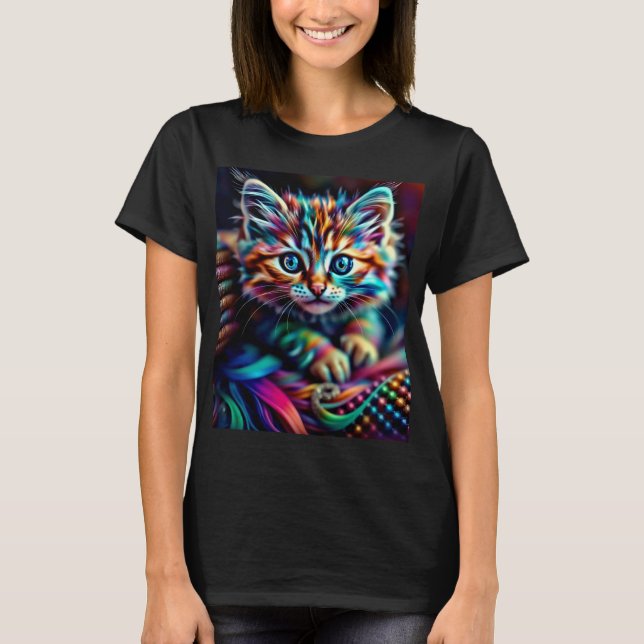 Camiseta Gatito más colorido (Anverso)