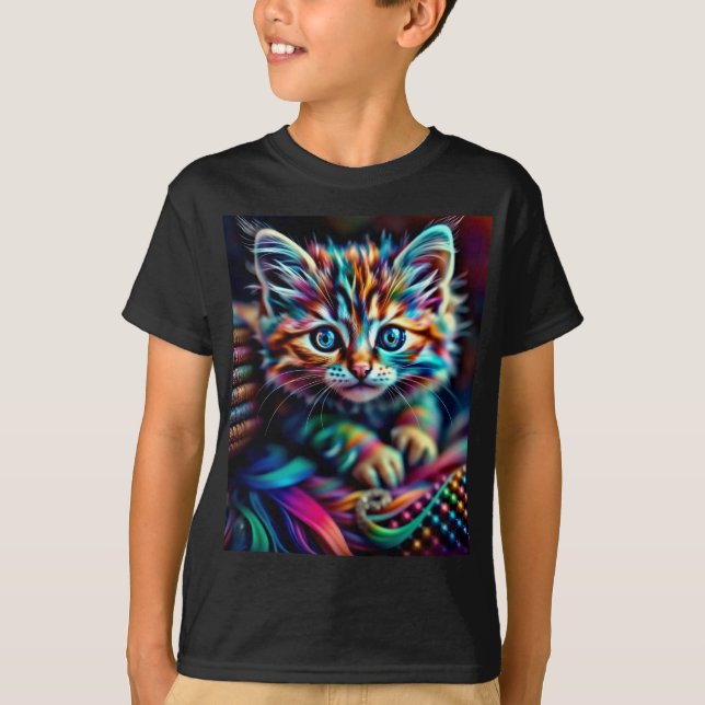 Camiseta Gatito más colorido (Anverso)