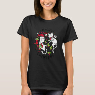 Camiseta Gatito Meowy Catmas Navidad Árbol de Navidad Xmas 