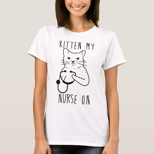 Camiseta gatito mi enfermera (Anverso)
