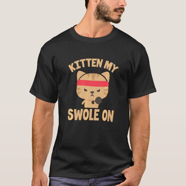 Camiseta Gatito Mi Swon Con Gimnasio Gracioso (Anverso)