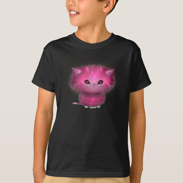 Camiseta Gatito Minino Morado (Anverso)