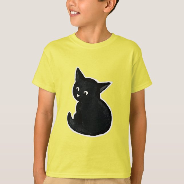 Camiseta Gatito negro (Anverso)