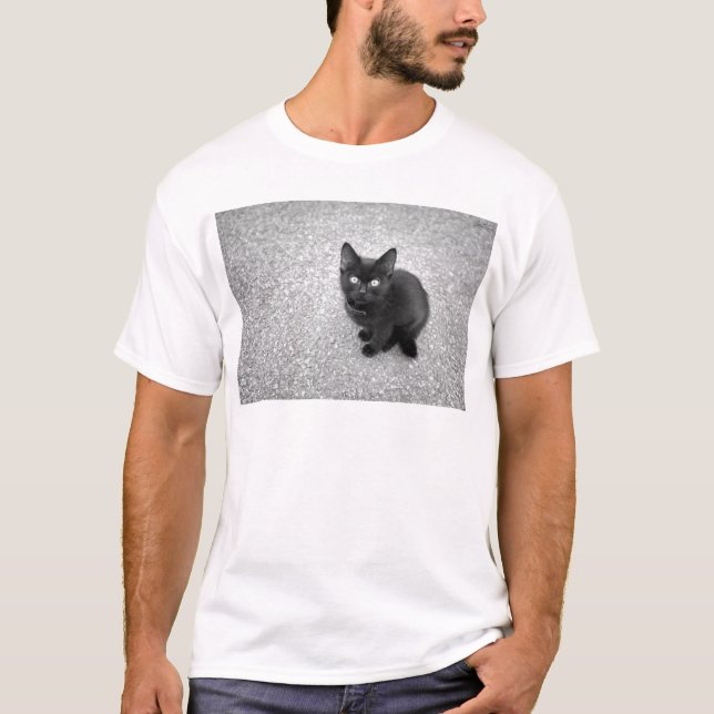 Camiseta Gatito negro (Anverso)