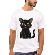 Gatito negro feliz