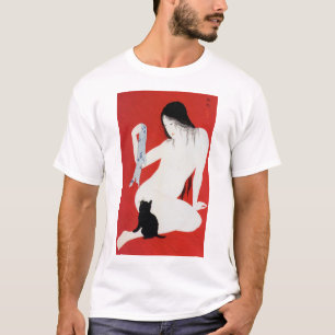 Camiseta Gatito negro y mujer, Takahashi Shotei